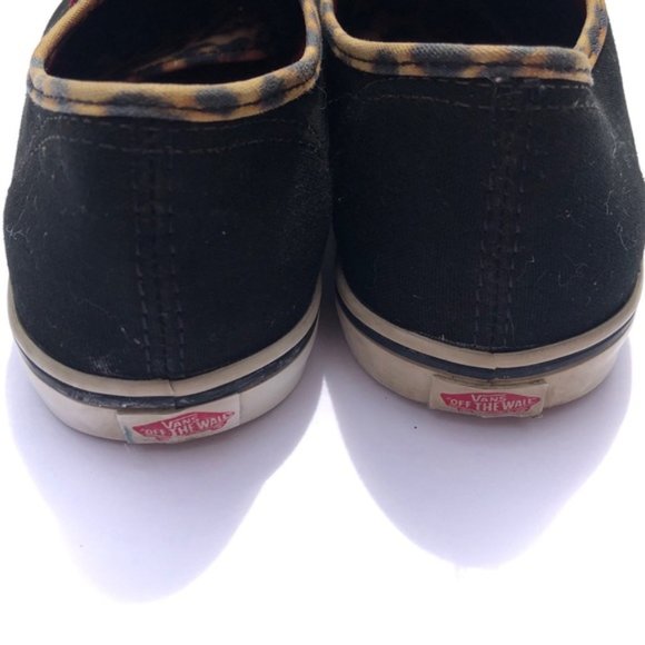 Vans Authentic Lo Pro Sneakers- black/leopard 6.5 - Picture 4 of 8